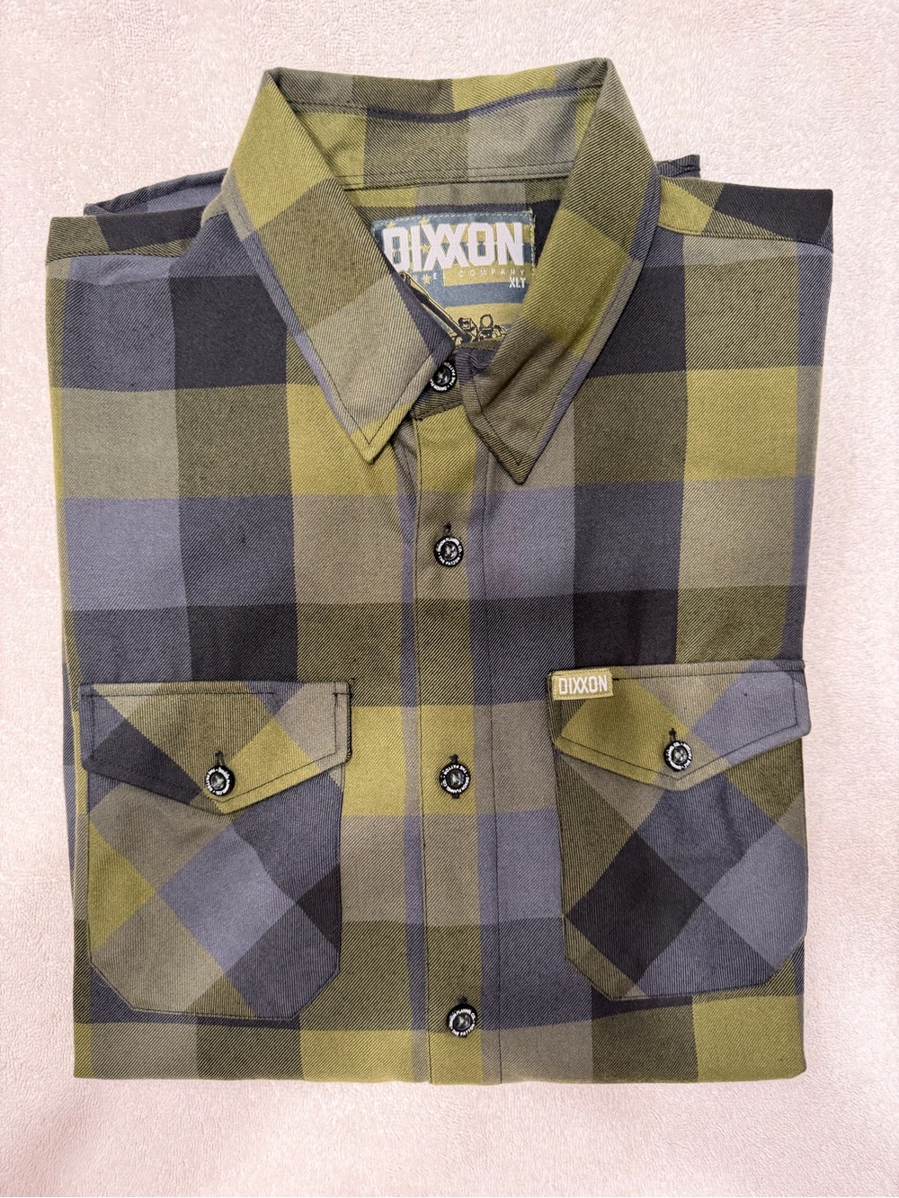 Dixxon Olive & Charcoal Plaid Men's Button-Up Shirt
